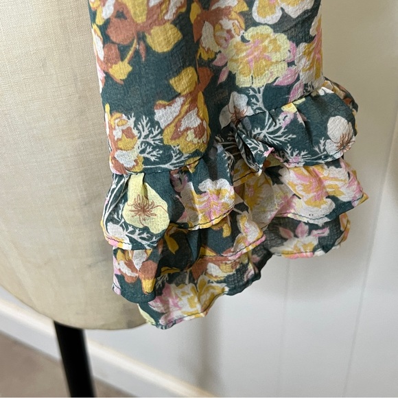Free People Maybel floral long sleeve blouse - Picture 9 of 11
